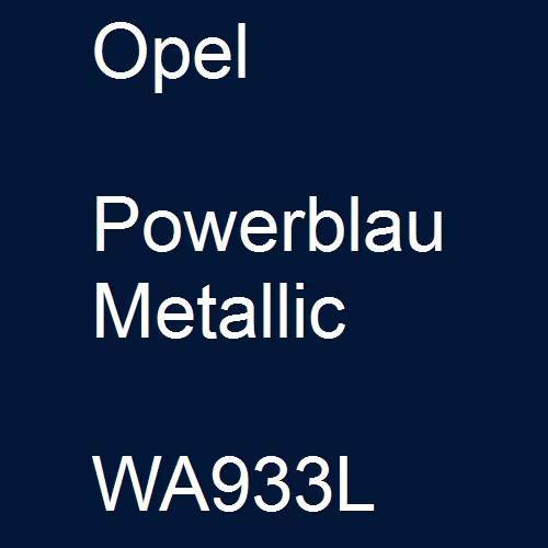 Opel, Powerblau Metallic, WA933L.